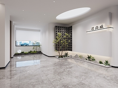 现代办公大厅 现代办公大厅 前厅