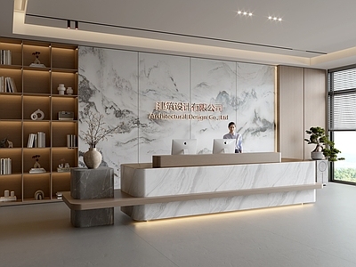 现代前台 公司前台 服务台 酒店前台 民宿前台