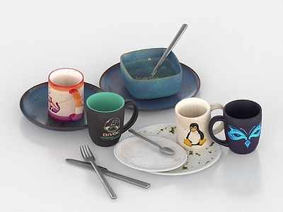 餐具 餐具 茶具 碗碟 刀叉 杯子 盘子 瓷碗