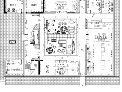 文化展厅 巢湖非遗文化展厅 文化主题展厅平面 展厅平面布局图 施工图