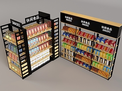 货架 零食陈列架展具 超市食品展示货架