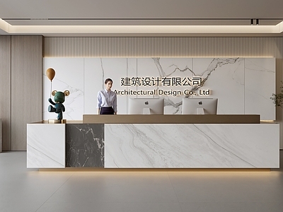 现代前台 公司前台 服务台 酒店前台 民宿前台