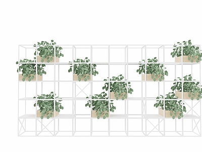 现代花几 绿植铁艺架