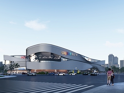 现代商场建筑 购物中心 商业广场 商业多层