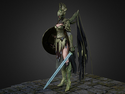 虚拟人物 女武神 女战神 大魔导师 审判长 盔甲女骑士