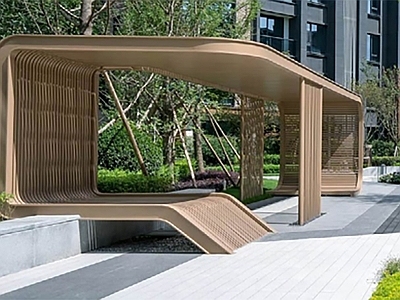 现代简约庭院 廊 施工图