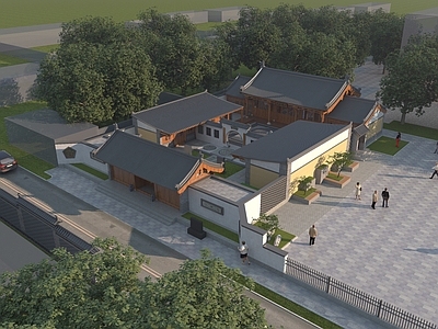 中式新中式古建 书院 古建