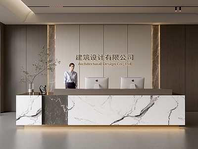 现代前台 公司前台 服务台 民宿前台 酒店前台