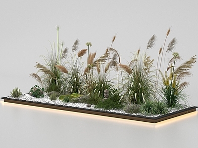 现代庭院小品 现代庭院小品 室内造景植物堆