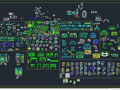 现代轻奢家具图库 家装模型 施工图