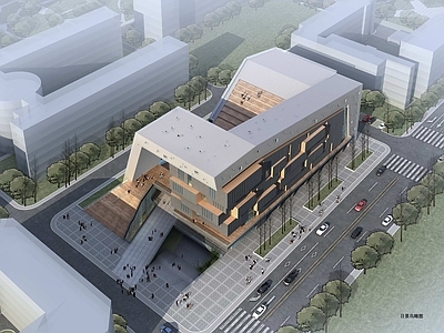 现代学校建筑 重大学生活动中心 平立剖全套图纸 施工图