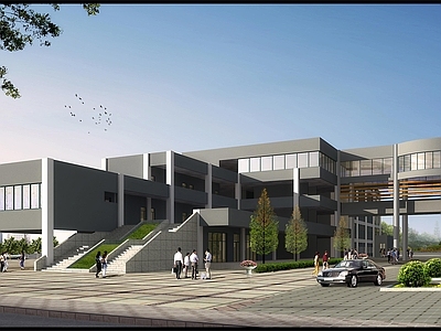 现代学校建筑 新乡大学活动中心 平立剖全套图纸 施工图