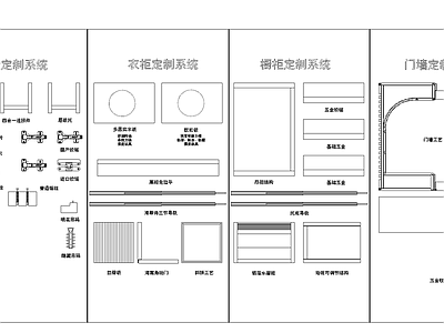 现代简约展台 灯光展示 五金展示 施工图