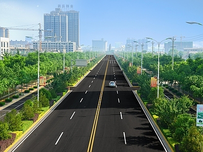 现代街道外景 道路 人行道 商业街外景 走廊