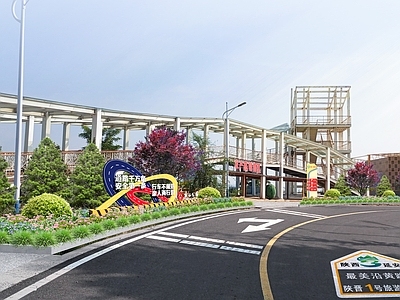 现代街道外景 道路