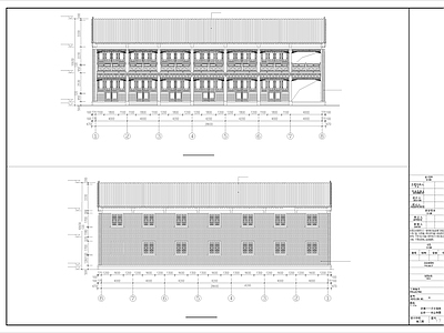 仿古建筑 二层厢房 古建会所 中式二层仿古建筑 双层古建筑 二层硬山 施工图