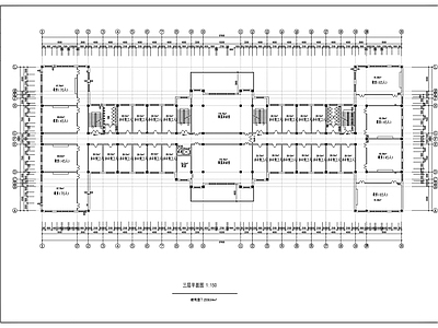 现代学校建筑 测绘局教学楼建筑 图 施工图