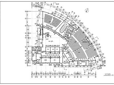 现代学校建筑 广播电视大学行政 办公楼建筑图 施工图