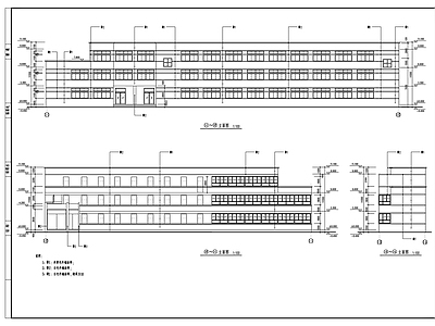 现代学校建筑 教学楼建筑图 施工图