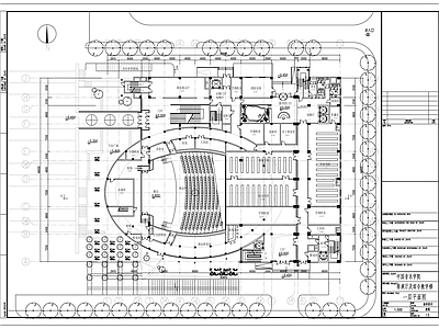 现代学校建筑 音乐学院排演厅 综合教学建筑图 施工图