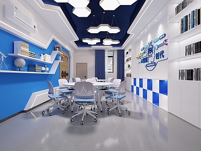 现代教室 手工坊 科技风 多媒体教室
