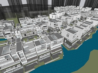 现代别墅 万华麓湖海口 江东复式别墅 2A区住宅 叠拼建筑