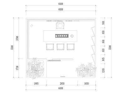 新中式简约直播间 地产直播间 绿城集团 茶室 施工图