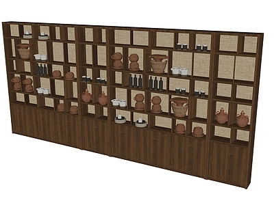 展柜 茶具实木展柜