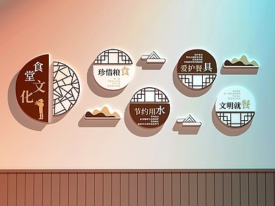 现代文化墙 校园文化墙 粮食文化墙 食堂文化墙