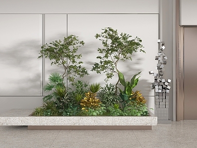其他绿植 植物堆 绿植 植物景观 小景 树池