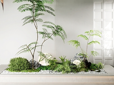 现代住宅景观 现代绿植景观 室内景观 景观造景 景观小品