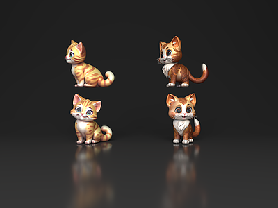 猫 卡通小猫 卡通动物 宠物 CAT 可爱小 Q版动物 卡通动物