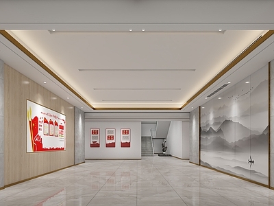现代办公大厅 门厅 社区