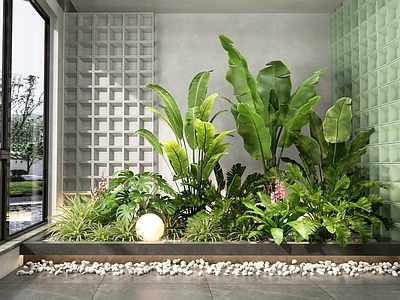 植物堆 室内景观 灌木 花境 植物组团 花草植物
