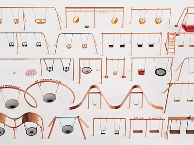 现代秋千椅 现代秋千 公园秋千