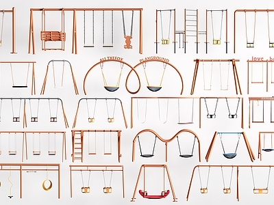 现代秋千椅 现代秋千 公园秋千 庭院秋千