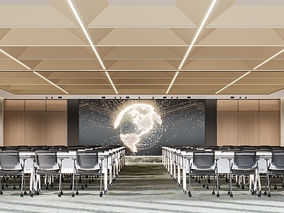 现代简约报告厅 现代报告厅 现代会议室 多功能厅