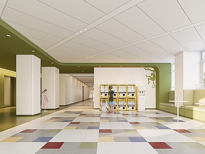现代简约医院 护士站 医院大厅 医院走廊 儿童医院