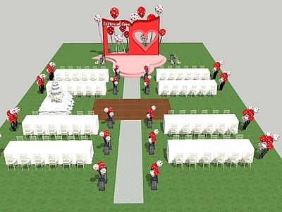现代舞台 婚庆场景布置 婚庆景观小品 婚庆舞台布置 婚庆场景 结婚场景景观