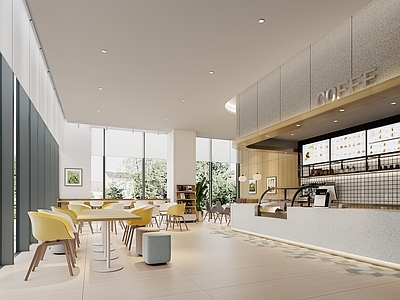 现代简约咖啡厅 现代咖啡厅 西餐厅