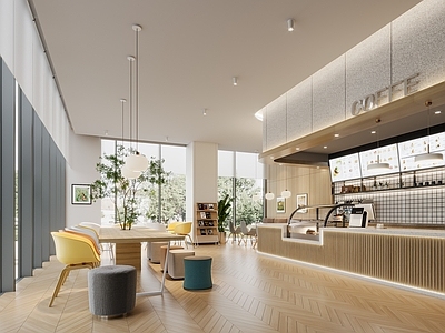 现代简约咖啡厅 现代咖啡厅 西餐厅