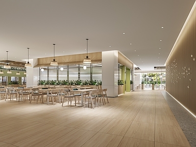 现代简约食堂 员工食堂 自助餐