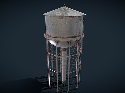 现代其他景观小品 水塔 水箱 屋顶水塔