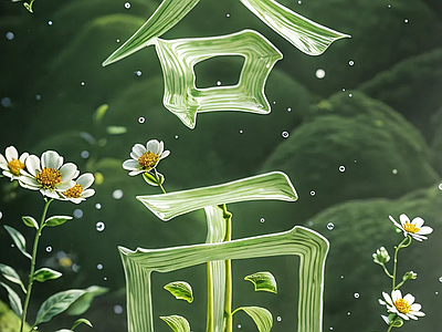 现代纸书本 节气谷雨宣传海报 宣传栏