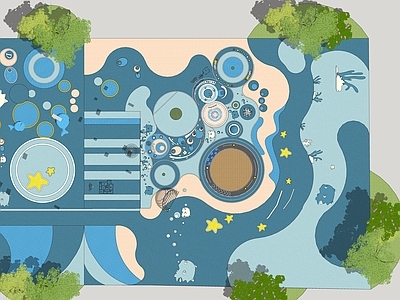 现代铺装 现代创意图案铺装 儿童游乐铺地设计 海洋植物涂鸦图案 现代地面彩绘图案 消防登高图案铺装