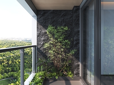 现代阳台 现代阳台景观植物