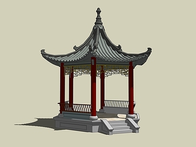 中式古建筑 凤凰亭