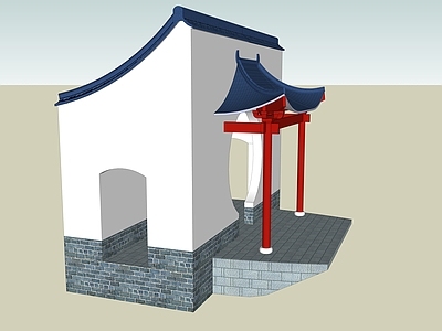 中式古建筑 船舫
