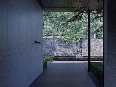 现代景墙图库 流水景墙 特色水景 施工图