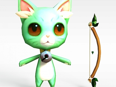 现代手游角色小猫动物